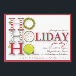 HO HO HO Happy Holiday Weihnachten Party Einladung<br><div class="desc">Schicken Sie ein Ho Ho Ho und laden Sie Ihre Familie und Freunde zu Ihrer Feier ein. Dieses lustige Design,  das einen Kranz,  einen Zuckerkochen und ein Weihnachtsgeschmack verwendet,  um den Gruß zu vermitteln. Mit ein wenig Zuckerrohr Streifen,  mistletoe und heilig,  um das festliche Aussehen zu vervollständigen.</div>