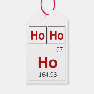 Ho Ho Ho Happy Holidays Periodic Table Red Science Geschenkanhänger