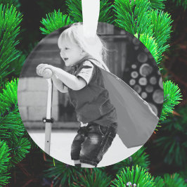 Ho Ho Ho | Hellgrünes Weihnachtsjubelschrei-Foto Ornament