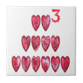 Ho Ho Ho Herz Sammlung. Fliese (Vorderseite)