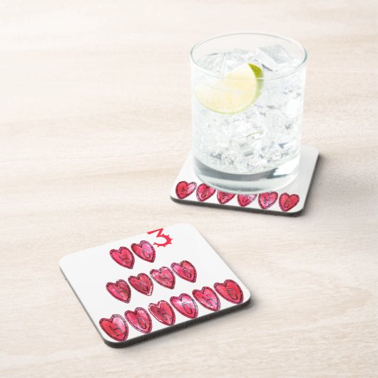 Ho Ho Ho Herz Sammlung. Getränkeuntersetzer (Rechte Seite)