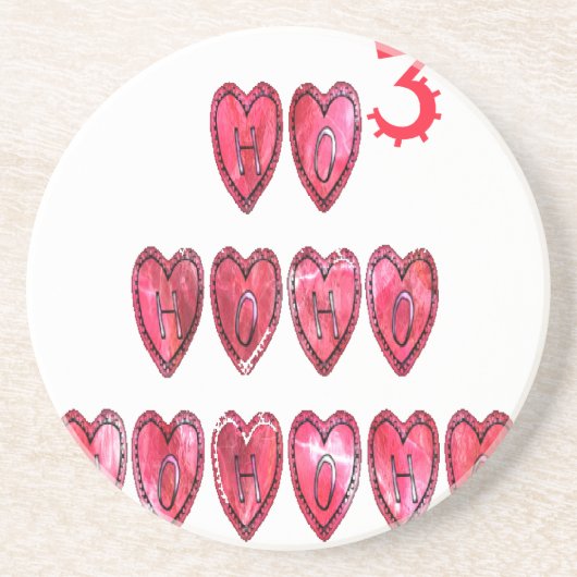 Ho Ho Ho Herz Sammlung. Getränkeuntersetzer (Vorne)