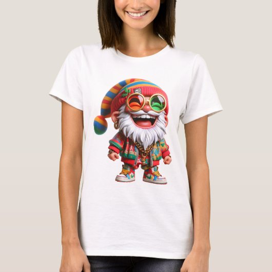 Ho-Ho-Ho Hippie Santa Holiday T - Shirt (Vorderseite)