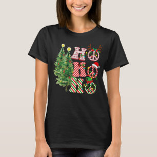 Ho Ho Ho Hippie Weihnachts-Shirt, Peace Sign Chris T-Shirt