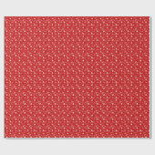 Ho Ho Ho Ho Red & White Christmas Pattern Geschenkpapier (Flach)