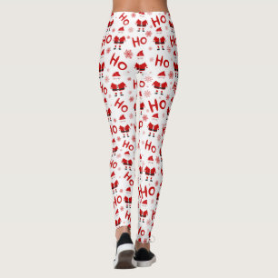 Ho Ho Ho Ho Weihnachtsmann Weihnachtsmuster Leggings