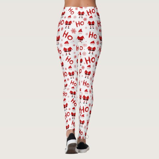 Ho Ho Ho Ho Weihnachtsmann Weihnachtsmuster Leggings (Rückseite)