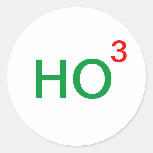 Ho Ho Ho Ho zum dritten Power Runder Aufkleber (Vorderseite)