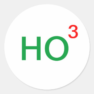 Ho Ho Ho Ho zum dritten Power Runder Aufkleber