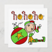 Ho Ho Ho Holiday Elf Feiertagskarte (Vorne/Hinten)
