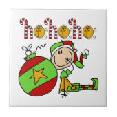 Ho Ho Ho Holiday Elf Fliese (Vorderseite)