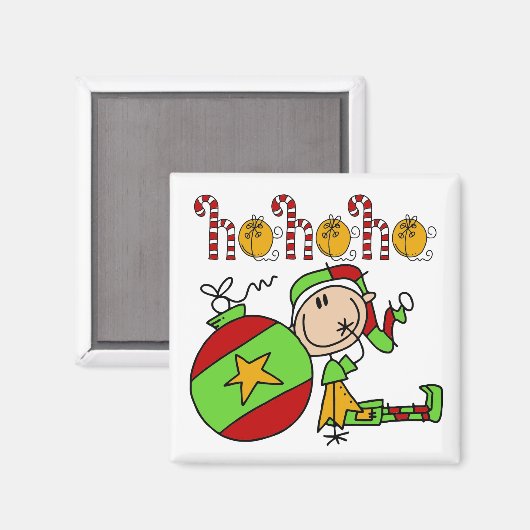 Ho Ho Ho Holiday Elf Magnet (Vorderseite/Rückseite)