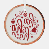 Ho Ho Ho Holiday Ornament Aus Glas (Rückseite)