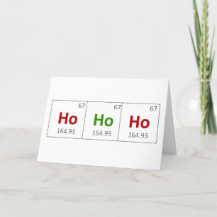Ho Ho Ho Holiday Periodische Table Grußkarte Feiertagskarte