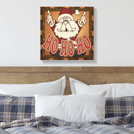 Ho Ho Ho Holiday Santa Claus Leinwand (Insitu (Schlafzimmer))