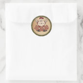 Ho Ho Ho Holiday Santa Claus Runder Aufkleber (Tasche)
