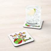 Ho Ho Ho Holiday Santa's Christmas Elf Untersetzer (Rechte Seite)