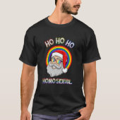 Ho Ho Ho Homosexual Holigays LGBT Ugly Christmas S T-Shirt (Vorderseite)