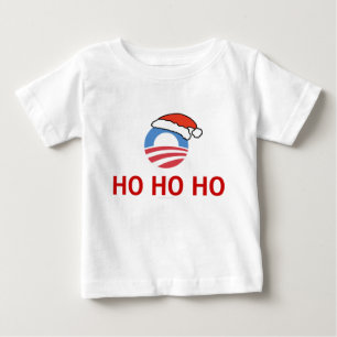 Ho Ho Ho Hülsen-Baby-Shirt Obama langes Baby T-shirt