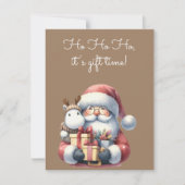 🎅 🎁 Ho Ho Ho, It's Gift Time! 🎁 Einladung (Vorderseite)