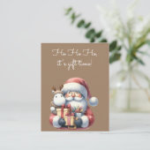 🎅 🎁 Ho Ho Ho, It's Gift Time! 🎁 Einladung (Stehend Vorderseite)