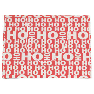 Ho Ho Ho Jokes Pattern Santa Sprichwort Ho Ho Chri Große Geschenktüte