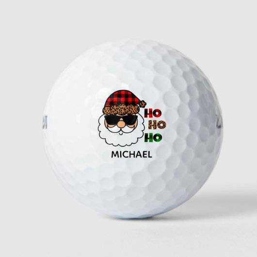 Ho Ho Ho Kariert Cool Weihnachten Weihnachten Pers Golfball (Vorderseite)