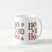 Ho Ho Ho Karo-Weihnachten Kaffeetasse (VorderseiteRechts)