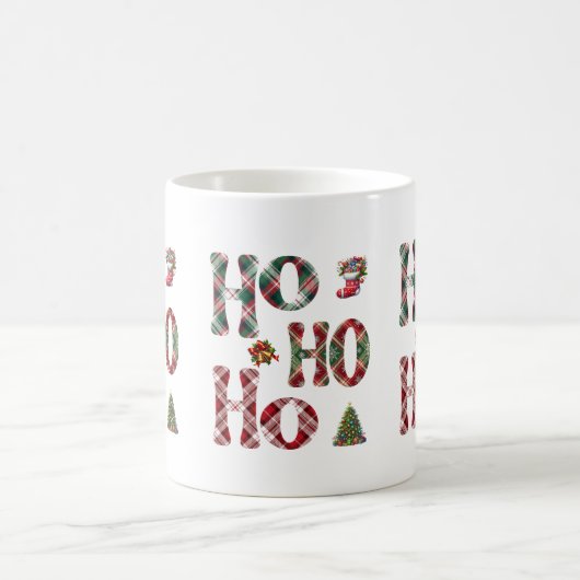 Ho Ho Ho Karo-Weihnachten Kaffeetasse (Mittel)