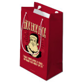 Ho! Ho! Ho! Kleine Geschenktüte (Rückseite Schrägansicht)