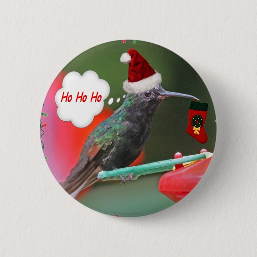 Ho Ho Ho Kolibri Button (Vorderseite)