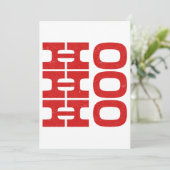 Ho Ho Ho (Letterpress style) Feiertagskarte (Stehend Vorderseite)