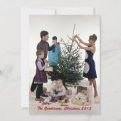 Ho Ho Ho (Letterpress style) Feiertagskarte (Rückseite)