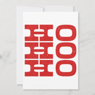 Ho Ho Ho (Letterpress style) Groon Feiertagskarte