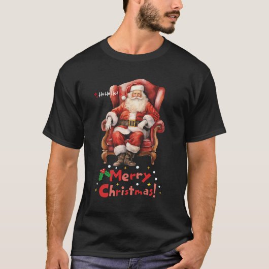 Ho Ho Ho-liday Santa T-Shirt (Vorderseite)