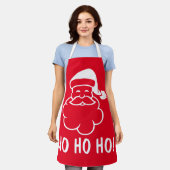 Ho Ho Ho lustige rote Weihnachtsfeiertage Schürze (Getragen)