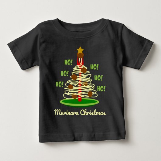 Ho! Ho! Ho! Marinara Christmas Pasta Tree Baby T-shirt (Vorderseite)
