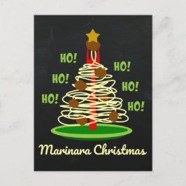 Ho! Ho! Ho! Marinara Christmas Pasta Tree Feiertagspostkarte