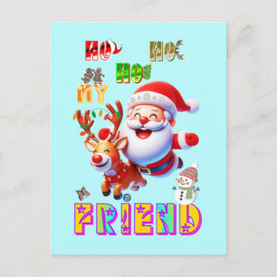 Ho Ho Ho Mein Lieber Freund Feiertagspostkarte
