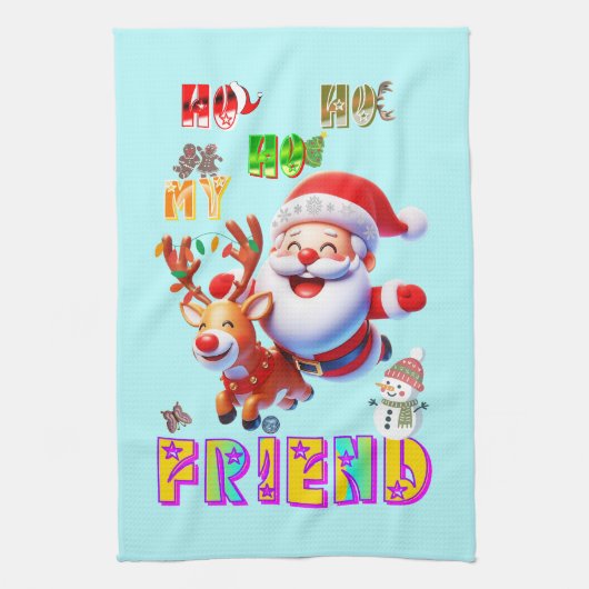 Ho Ho Ho Mein Lieber Freund Geschirrtuch (Vertikal)