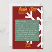 HO HO HO! MERRY CHRISTMAS-Brief Einladung (Rückseite)