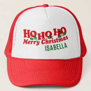 Ho Ho Ho Merry Christmas custom name Truckerkappe