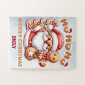 HO HO HO| MERRY CHRISTMAS| KID-NAME PUZZLE (Horizontal)