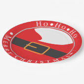 Ho Ho Ho Merry Chritmas Pappteller (Schrägansicht)