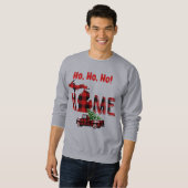 Ho, Ho, Ho! Michigan ist Zuhause Kariert Lieferwag Sweatshirt (Vorne ganz)