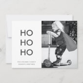 Ho Ho Ho | Minimalistisch Clean Simple Christmas F Feiertagskarte (Vorderseite)