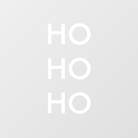 Ho Ho Ho | Minimalistisch Clean Simple White Chris Fensteraufkleber (Blatt)