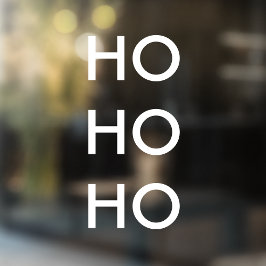 Ho Ho Ho | Minimalistisch Clean Simple White Chris Fensteraufkleber