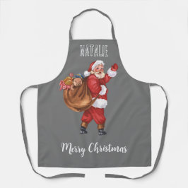 Ho ho ho Mit Monogramm frohe Weihnachten Weihnacht Schürze