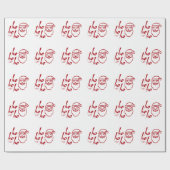 Ho Ho Ho Modern Minimalist Geschenkpapier (Flach)